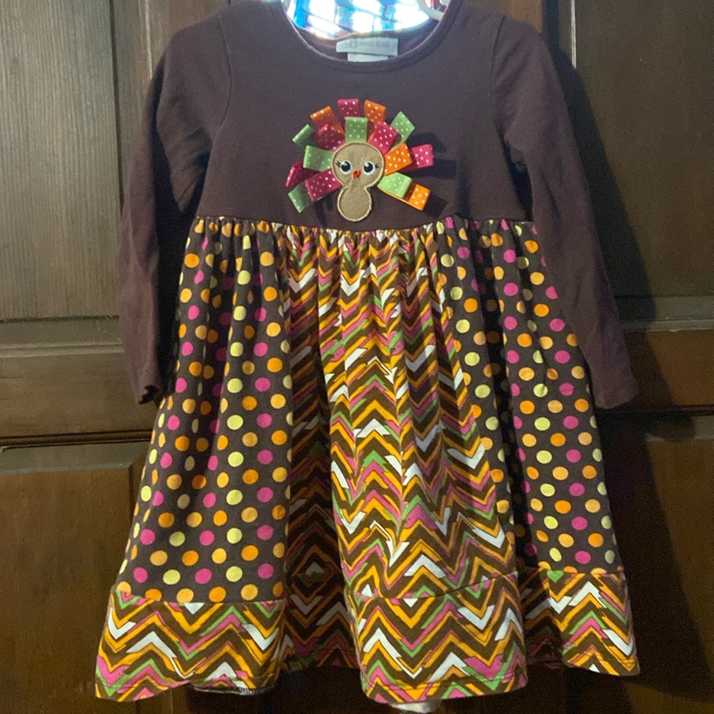 Bonnie Jean Dress 4T thanksgiving turkey dress